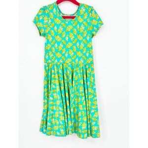 Dotdotsmile Girls Dress Size 7 Green with Yellow Floral New With Tags